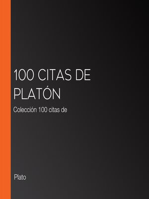 cover image of 100 citas de Platón